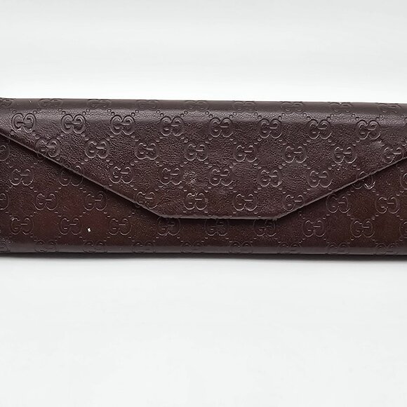 Gucci GG1574 086 Olive Amber Rectangular Eyeglasses Frame w Case Italy 53-15-140 - Picture 14 of 15